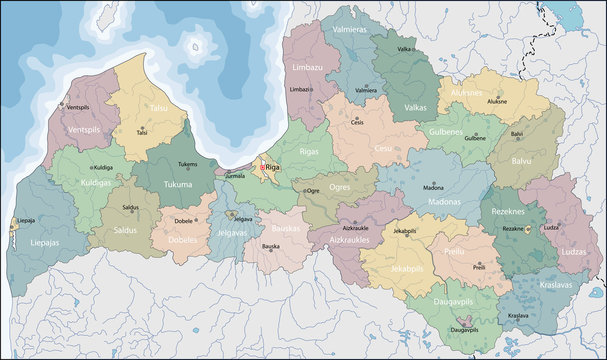 Map of Latvia