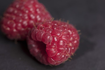 Raspberry fruit close up background