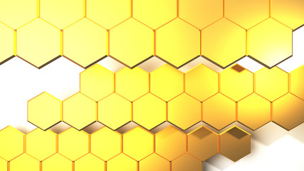 Gold background abstract 3D Rendering image