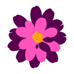 Fototapeta premium Isolated colored flower on a white background, Vector illustration