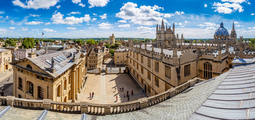 Panorama of the center of Oxford, UK