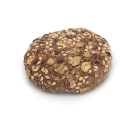Dietary oatmeal cookies on a white background