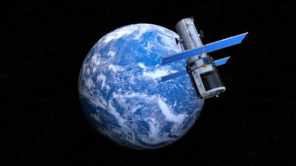 地球と人工衛星 © tsuneomp