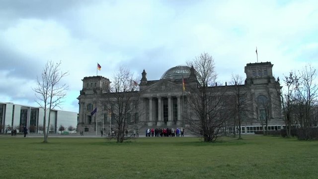 German Reichstag building, time-lapse