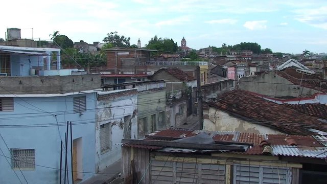 High angle view of road in Santiago de Cuba