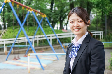Smiling student in uniform
