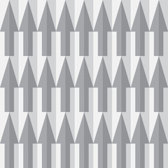 Up and down arrows seamless pattern. Negative space vector. Optical illusion. Paper folded.