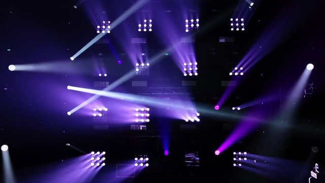 Club laser light show. Abstract lighting background. Disco stage laser equipment