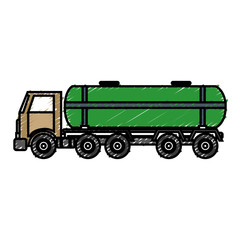 tank truck icon over white background colorful design vector illustration