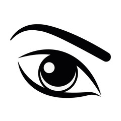 Womans eye and eyebrown icon over white background  colorful design vector illustration