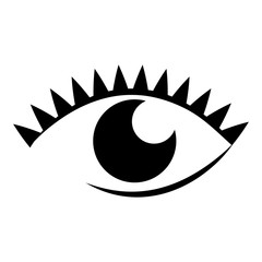 eye icon over white background vector illustration