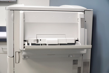 close up on copier in the office        