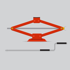 Car jack service equipment vector.