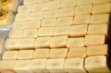 Delicious dessert on table