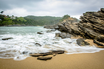 Moving Waves in Brazil's beach 