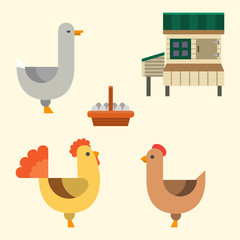 Obraz na płótnie Canvas Farm icon vector illustration nature food harvesting grain agriculture different animals characters.