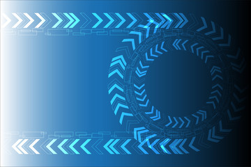 Blue Technology Circle Arrow Background