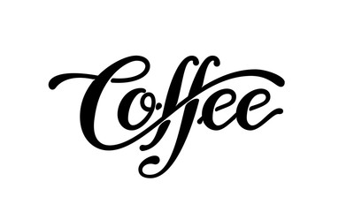 Coffee. Lettering isolated on white background - 158812043