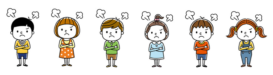 子供たち：怒る