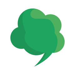 Fototapeta premium speech cloud icon over white background vector illustration