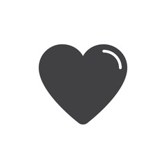 Heart, favorite icon vector, filled flat sign, solid pictogram isolated on white. Symbol, logo illustration. Pixel perfect