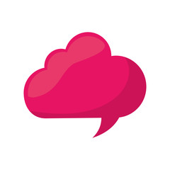 speech cloud icon over white background vector illustration