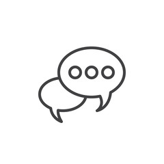 Speech bubble line icon, outline vector sign, linear style pictogram isolated on white. Chat symbol, logo illustration. Editable stroke. Pixel perfect