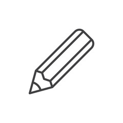 Pencil line icon, outline vector sign, linear style pictogram isolated on white. Write symbol, logo illustration. Editable stroke. Pixel perfect