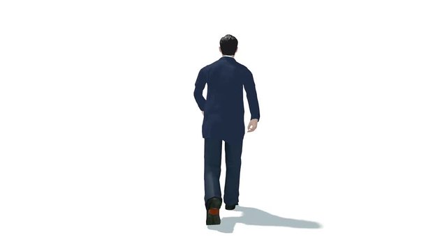 Walking politician 3D animation