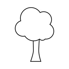tree icon over white background. vector illustration
