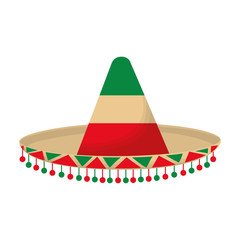 mexican hat icon over white background colorful design vector illustration