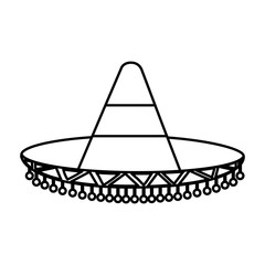 mexican hat icon over white background vector illustration