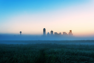 Foggy Dallas Dawn - 158812835