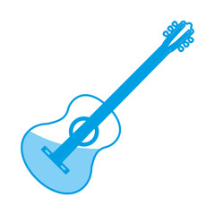 Naklejka premium guitar instrument icon over white background vector illustration