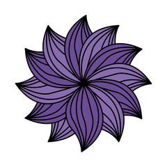 beautiful flower icon over white background colorful design vector illustration