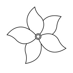 beautiful flower icon over white background vector illustration