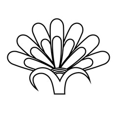 beautiful flower icon over white background vector illustration