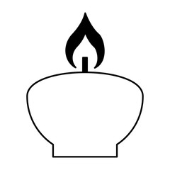 aroma therapy candle spa icon vector illustration design