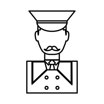 recommend clip art: hotel bellboy icon over white background vector illustration