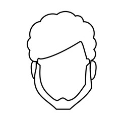 avatar Man face icon over white background vector illustration