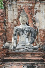 buddha statue in Ayutthaya temple at Thailand