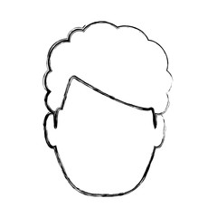 avatar Man face icon over white background vector illustration