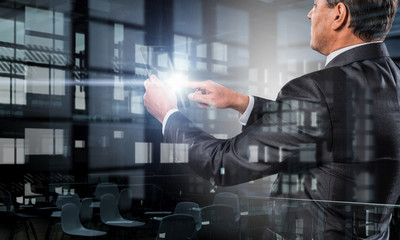 Portrait of aged CEO