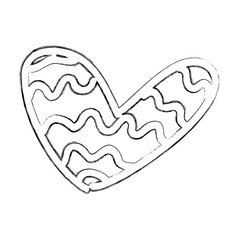 beautiful heart drawing icon vector illustration design