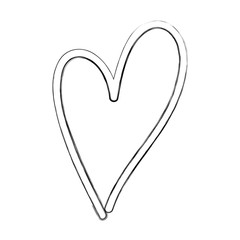 beautiful heart drawing icon vector illustration design