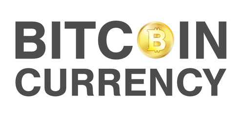 bitcoin currency logo on a white background