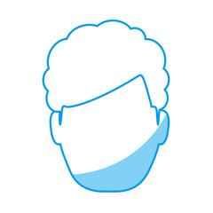 avatar Man face icon over white background vector illustration