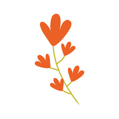Obraz premium beautiful flower icon over white background colorful design vector illustration