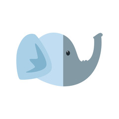 Obraz premium elephant head cartoon icon vector illustration graphic design
