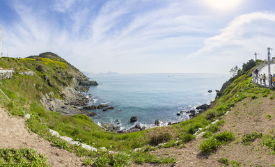 Songdo beach in Busan, Geobukseom Island, Korea.
